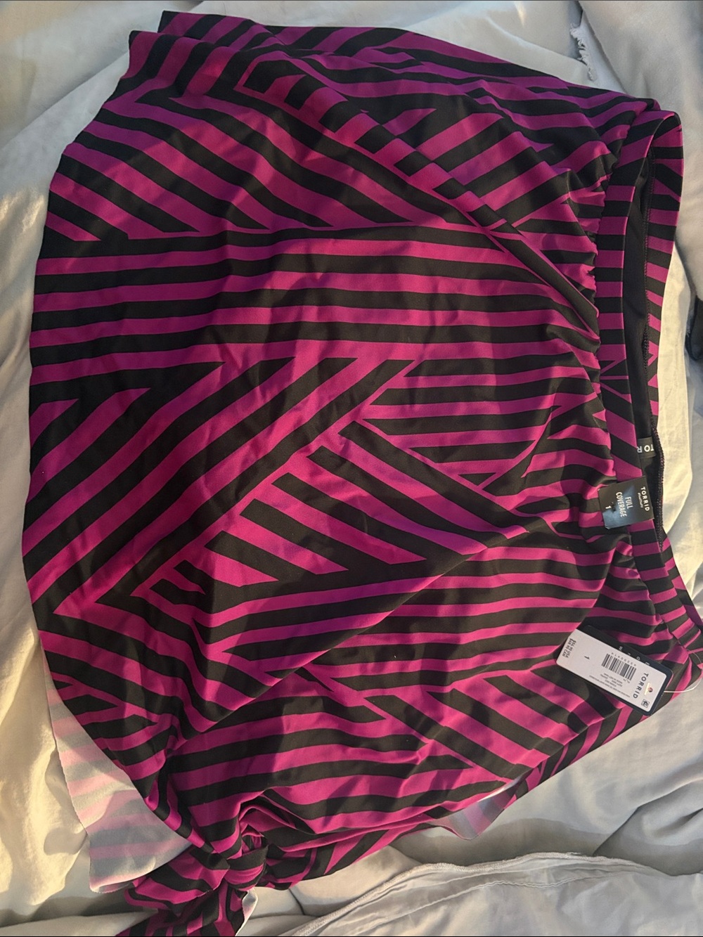 torrid Black and Magenta Striped Top